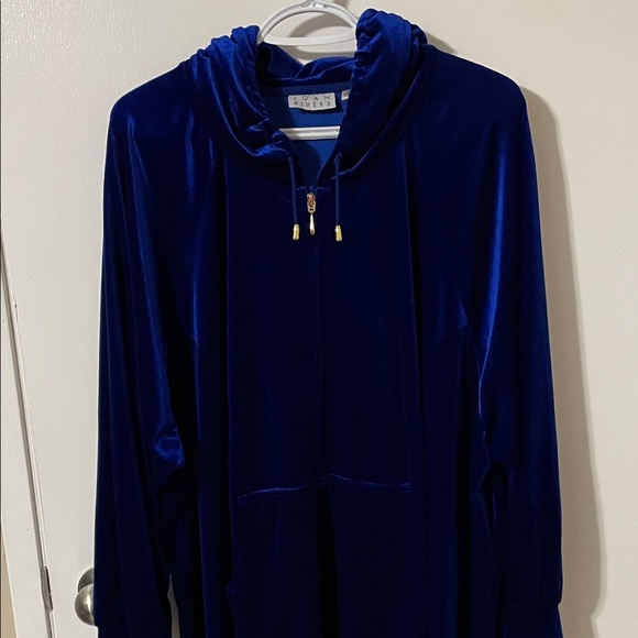 Joan Rivers 90’s Royal Blue Robe Size 3XP - Picture 2 of 11